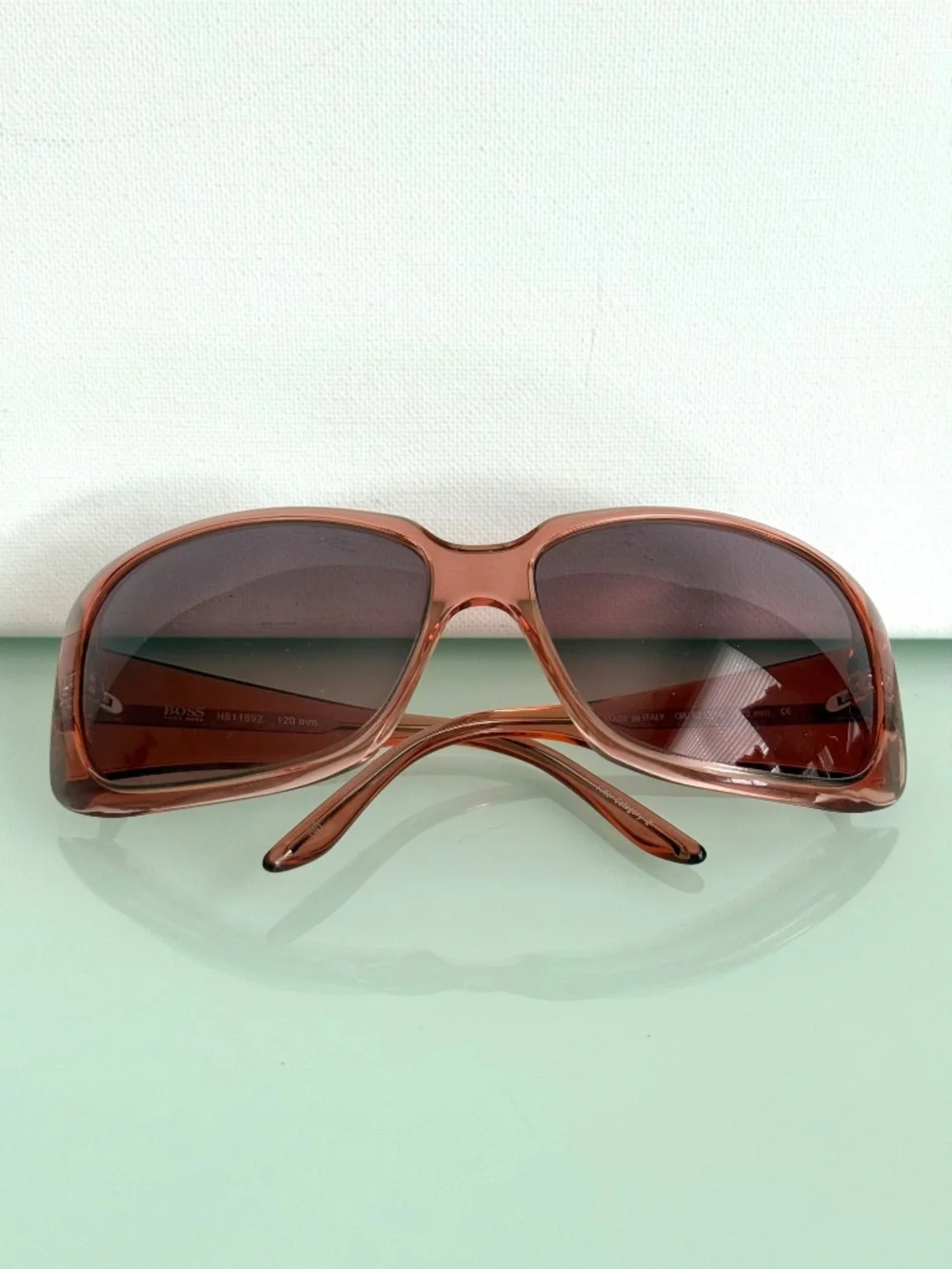 Vintage Hugo Boss HB11892 Pink Rose Gold Y2K Sunglasses